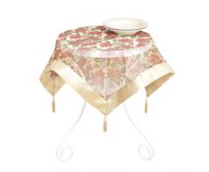 SARO LIFESTYLE GL36S Square Table Topper, 36-Inch, Gold