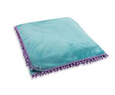 Villa D‘Este Home Tivoli 5900697 Decke, Fleece, 150 x 200 cm, Türkis, Hellblau, Maße: L 150 x 200 cm