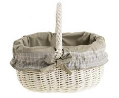 e-wicker24 Einkaufskorb aus Weide, Korb, beige, 34 x 42 x 36 cm