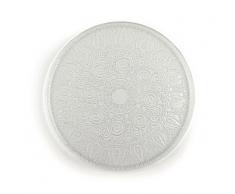 Excelsa Arabesque A Servierplatte, Glas, transparent, 38 x 38 x 1 cm