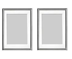 IKEA Guldboda Stahl-Bilderrahmen, silberfarben, Größe 10 x 15 cm, für Schreibtisch oder Wandaufhängung, aus massivem Metall, glatt