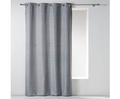 Douceur d Interieur Ösengardine 140 x 260 cm Chambray Uni Newton, Gris grau