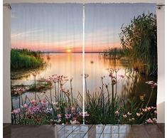 Moderne Decor Vorhänge von ambesonne, Goddness Floral Mandala Swirl Forest Print Ivy Farbe Malerei Moderne, Wohnzimmer Schlafzimmer Fenster Drapes 2 Panel Set, multicolor, Textil, Mehrfarbig 2, 108 W By 108 L