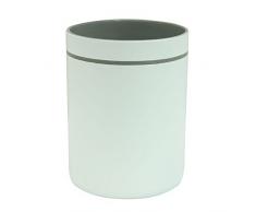 Bacova Guild 89563 Portico grau Abfalleimer Mülleimer Abfalleimer Abfalleimer Grau Abfalleimer Zahnbürstenhalter, Weiß/Grau