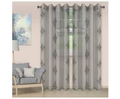 Superior-SH-Del FLW-CG Vorhang, 2 Stück Vorhang-Paneel 52 x 108 Pair (2) anthrazit