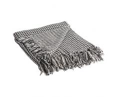 DII Rustikal Farmhouse Baumwolle Houndstooth Decke/Überwurf mit Fransen für Stuhl, Couch, Picknick, Camping, Strand, den täglichen Gebrauch, 127 x 152,4 cm – Mineral Hahnentritt Mineral