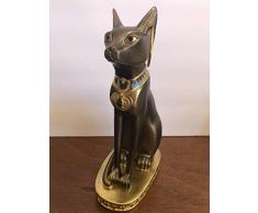 YOUNI – antikes Ägyptisches Bastet Skulptur Katze Göttin Statue Sammlerstück 12 inches Bronze