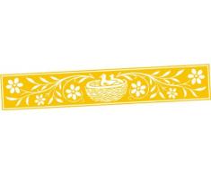 INDIGOS 4051095030553 Wandtattoo w270 Blumen, Vogel 120 x 19 cm, gold