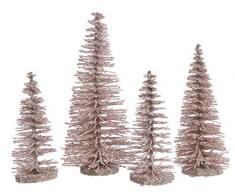 Decoris DEO4063198 Weihnachtsbaum, Kunststoff, Rosa, 31 x 21 cm