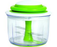 Chefn Gemüsehäcksler VeggiChop, Obstschneider mit scharfen Edelstahlklingen, hochwertiger Zerkleinerer für verschiedene Anlässe, edler Universal Zerkleinerer (Farbe: Grüm/Weiß), Menge: 1 Stück