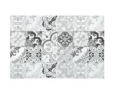 Unbekannt HD86 Jade Teppich, Vinyl, schwarz/weiß, 80 x 60 x 0,22 cm