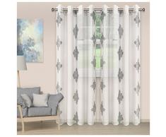 Superior-SH-Del FLW-CG Vorhang, 2 Stück Modern 52 x 63 Pair (2) anthrazit