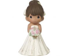 Precious Moments Bisque Porzellan Hochzeit Figur und Kuchen Topper, Mehrfarbig