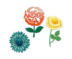 Sizzix Sizzlits sterben Garten Vielzahl Set by Scrappy Cat, 3 Stück