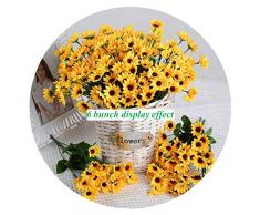 Künstliche Sonnenblume, artfen 2 Blumenstrauß Künstliche Blumen Fake Sonnenblumen Floral Decor Bouquet für Home Hotel Büro Hochzeit Party Garten Craft Art Decor 33 cm