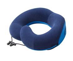 GUOZHEN Kinnstützendes Reisekissen, Memory-Schaum-Nackenkissen für Flugzeug, Flugzeug, Auto, Büro, Zuhause, Bezug waschbar, verstellbar, Marineblau