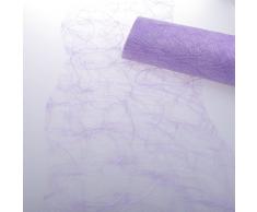 Deko AS GmbH Sizoweb Tischband Wellenschnitt Lavendel ca. 25 cm Rolle 25 Meter 64W 006-R