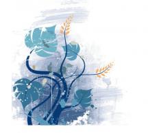 Indigos 4051719801767 Wandtattoo ME028 Tribal Pflanze Ranke Blume Garten 40 x 39 cm