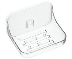 Addis Seifenschale Invisifix, Plastik, transparent, 9.5 x 12 x 8 cm