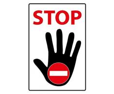 Schatzmix Stopzeichen - Kein Duchgang- Warnschild, Baustelle, Auto- Werkstatt, Garten - Zaun, Haus, Straßen - Blechschild 20x30 cm