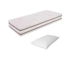 Ailime Matratze Schaumstoff Abnehmbarer 6 85 x 190 cm Höhe 25 cm Kissen-Schaum-Individuelle Hohe 13 cm Relax ORTOPEDICO