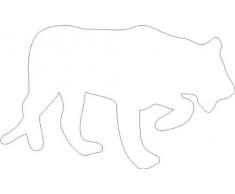 INDIGOS 4250380554693 Wandtattoo w051 Puma Afrika 96 x 59 cm, weiß