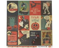 Carta CBHAL104004 Bella Happy Halloween 12x12 Jrnl 3x4 Papier