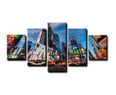 Visario Leinwandbild, rot blau grün gelb schwarz orange pink lila grau beige weiß