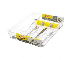 Glad Besteckkasten, rutschfeste Füße farblos