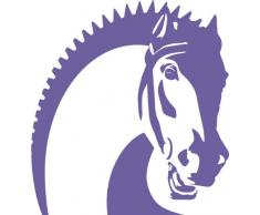 INDIGOS 4051095054337 Wandtattoo w613 Pferd 120 x 66 cm Wandaufkleber in 3 Größen, violett