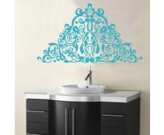 INDIGOS 4052166043335 Wandtattoo w257 Ranken, Ornamente Wandaufkleber 120 x 64 cm, türkis