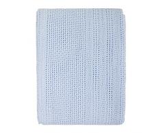 Family Bedding Zellular-Decke, Baumwolle, blau, Einzelbett