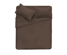 Elegant Italian Bed Linen Bettwäsche, Braun, 100% Mikrofaser, DOPPELTE