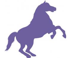 INDIGOS 4051095056676 Wandtattoo W618 Pferd 80 x 44 cm, Wandaufkleber in 3 Größen, violett