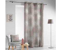 Douceur d Intérieur Energie Ösenschal Polyester taupe, Polyester, taupe, 260x140x0.1 cm
