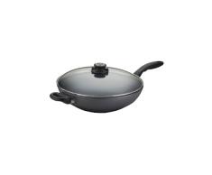 Swiss Diamond SD61132c HD Serie Wok mit Deckel und Tempura Rack, Aluminium