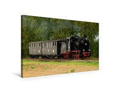 Calvendo Premium Textil-Leinwand 75 cm x 50 cm Quer, Mansfelder Bergwerksbahn | Wandbild, Bild auf Keilrahmen, Fertigbild auf Echter Leinwand, Leinwanddruck Menschen Menschen