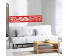 INDIGOS 4052166044745 Wandtattoo w273 Ornament, Bumen Wandaufkleber 120 x 24 cm, rot