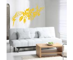 INDIGOS 4052166143028 Wandtattoo w655 sehr schöne Blume Wandaufkleber 120 x 75 cm, gold
