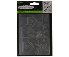 Darice Prägefolder - Schablone, Vogelhäuser in Baum - 10.8 x 14.6 cm, Plastik, transparent, 10.8 x 14.6 x 0.11 cm