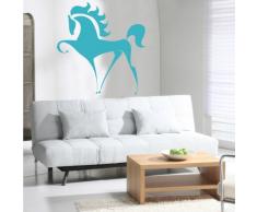 INDIGOS 4052166106238 Wandtattoo w529 Pferd / Pony Wandaufkleber 80 x 76 cm, türkis