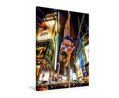 Premium Textil-Leinwand 60 x 90 cm Hoch-Format Poledance on the Streets of New York | Wandbild, HD-Bild auf Keilrahmen, Fertigbild auf hochwertigem Vlies, Leinwanddruck von Dirk Meutzner