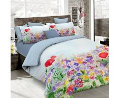 Sogni Dautore Italian Bed Linen Bettbezug, Doppelte, 100% Baumwolle, Multicolor SD23, DOPPEL