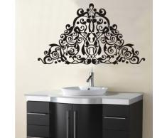 INDIGOS 4052166043205 Wandtattoo w257 Ranken, Ornamente Wandaufkleber 120 x 64 cm, schwarz