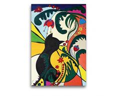 Premium Textil-Leinwand 50 x 75 cm Hoch-Format Flower-Kätz, Petra Kolossa, Acryl auf Leinwand, 70x50, 2013 | Wandbild, HD-Bild auf Keilrahmen, Fertigbild auf hochwertigem Vlies, Leinwanddruck von Petra Kolossa