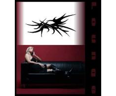INDIGOS 4052166040143 Wandtattoo w171 Tribal,Spitzen, Fantasy Wandaufkleber 120 x 56 cm, schwarz