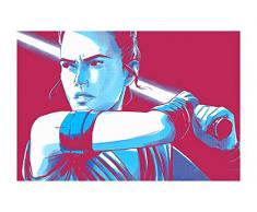 Komar Wandbild Star Wars Faces Rey | Kinderzimmer, Jugendzimmer, Dekoration, Kunstdruck | ohne Rahmen | WB171-70x50 | Größe: 70 x 50 cm (Breite x Höhe)