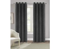 Alexandra Cole Weiche Samt-Vorhänge Set von 2 Raumverdunkelung Schlafzimmer Vorhänge energieeffizient Fenster Vorhänge für Wohnzimmer 52 * 84 anthrazit