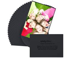 UnityStar Magnetischer Bilderrahmen für Kühlschrank, für Fotos à 10 x 15 cm, Schwarz, 30 Stück