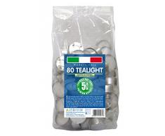 Cereria di Giorgio risthò Teelichter mit Cup, Wachs, Weiß, 3.6 x 3.6 x 1.7 cm